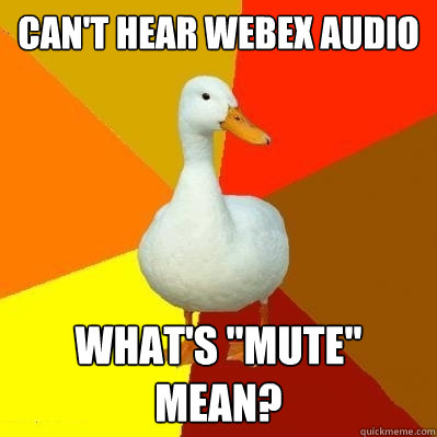 Can't hear webex audio what's 