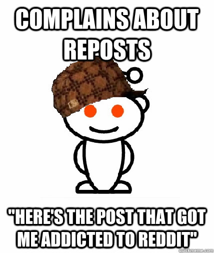 complains about reposts 