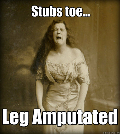 Stubs toe... Leg Amputated  1890s Problems