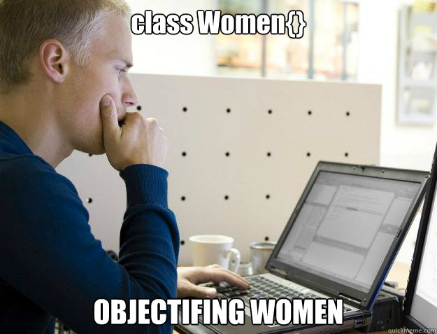 class Women{} OBJECTIFING WOMEN  Programmer