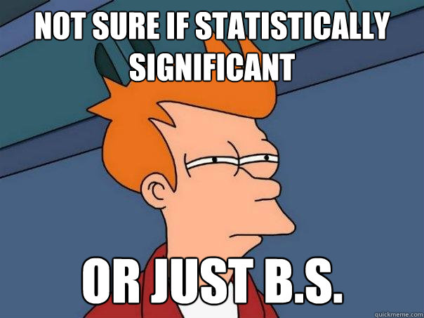not sure if statistically significant or just B.S.  Futurama Fry