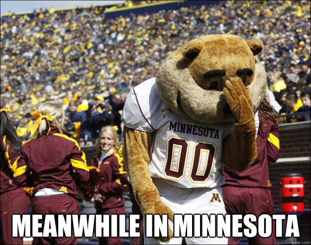  Meanwhile in minnesota -  Meanwhile in minnesota  Disillusioned Gopher