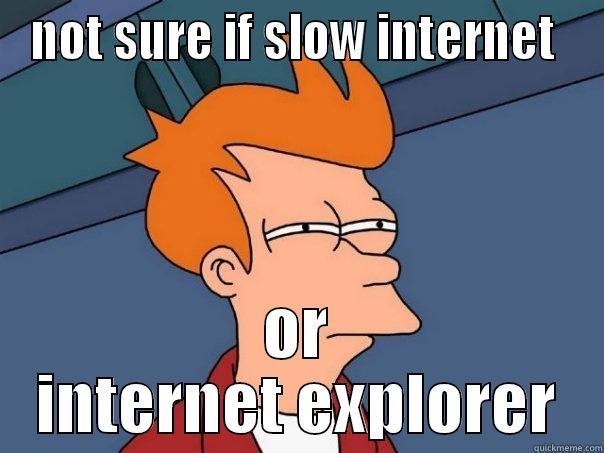NOT SURE IF SLOW INTERNET  OR INTERNET EXPLORER Futurama Fry