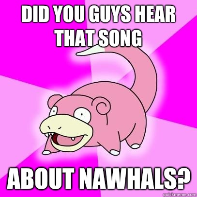 Did you guys hear that song About NAWHALS?  Slowpoke