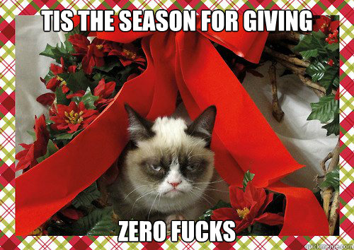 Tis the season for giving zero fucks  A Grumpy Cat Christmas