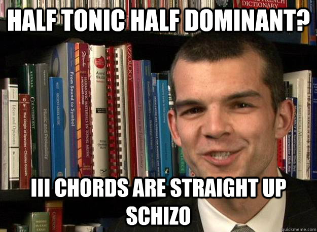 Half tonic half dominant? III Chords are straight up schizo  