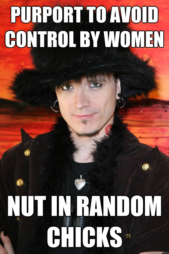 Purport to avoid control by women Nut in random chicks  Lolgame