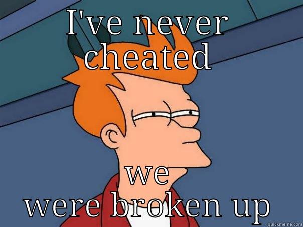 I'VE NEVER CHEATED WE WERE BROKEN UP Futurama Fry