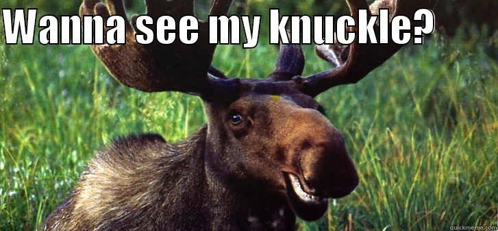 Moose knuckle  - WANNA SEE MY KNUCKLE?          Misc