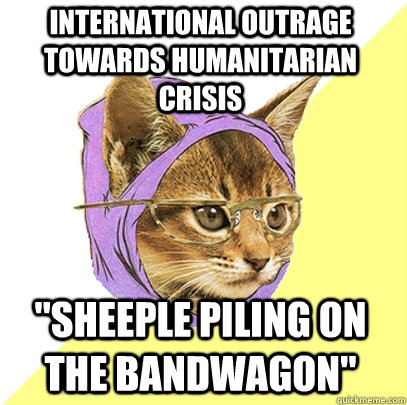 International outrage towards humanitarian crisis 