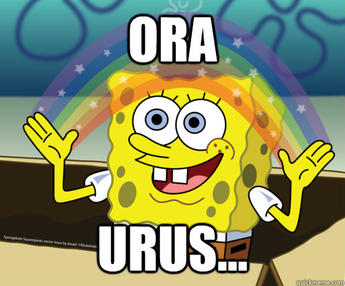 ora urus...  Spongebob rainbow