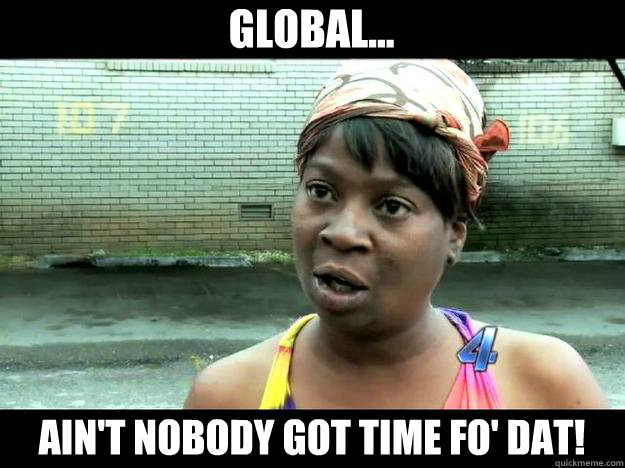 global... Ain't Nobody Got Time Fo' Dat!  Sweet Brown - Hurricane Sandy Aint Nobody Got Time For That