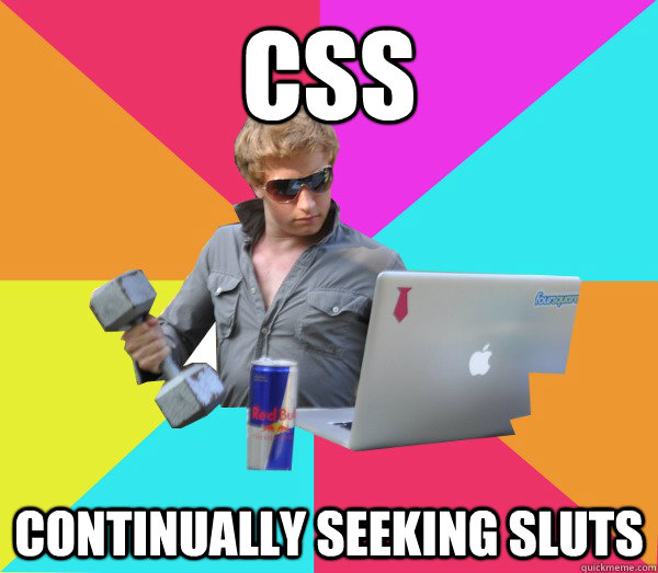 CSS Continually seeking sluts - CSS Continually seeking sluts  Brogrammer