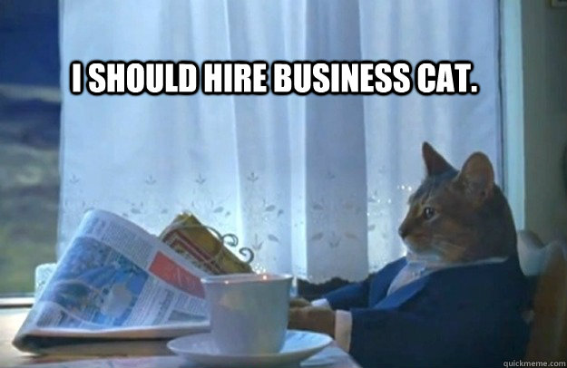 I should hire Business Cat.  Sophisticated Cat