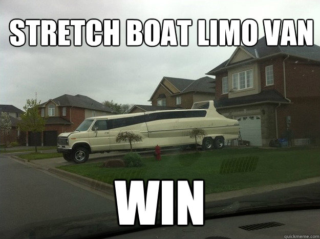 Stretch Boat Limo Van win
 - Stretch Boat Limo Van win
  Stretch boat limo van