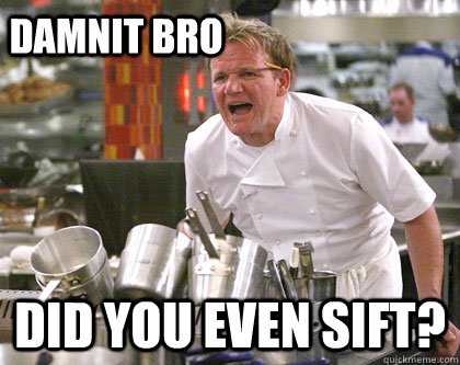 Did you even sift? Damnit Bro  Ramsay Gordon Yelling