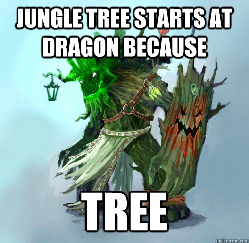 jungle Tree starts at dragon because tree  Maokai the Mad