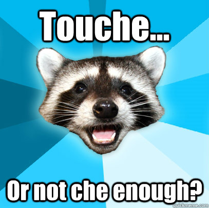 Touche... Or not che enough?  Lame Pun Coon