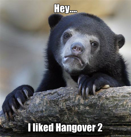 Hey.... I liked Hangover 2  Confession Bear