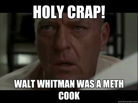 Holy Crap! Walt Whitman was a meth cook - Holy Crap! Walt Whitman was a meth cook  Realization Hank Schrader