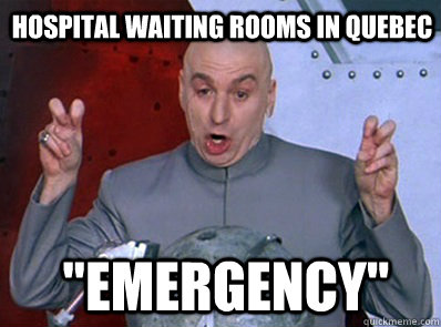 Hospital Waiting rooms in Quebec 