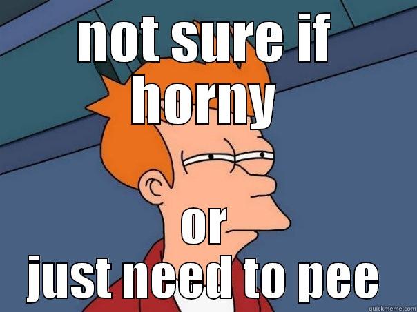 NOT SURE IF HORNY OR JUST NEED TO PEE Futurama Fry