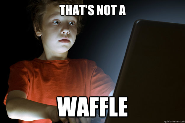 that's not a  waffle  First Internet Experience