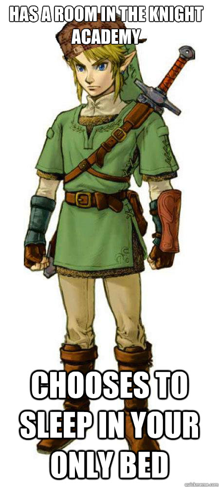 Has a room in the Knight Academy Chooses to sleep in your only bed - Has a room in the Knight Academy Chooses to sleep in your only bed  Scumbag Link