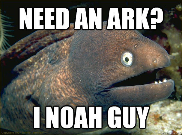 Need an ark? I noah guy - Need an ark? I noah guy  Bad Joke Eel