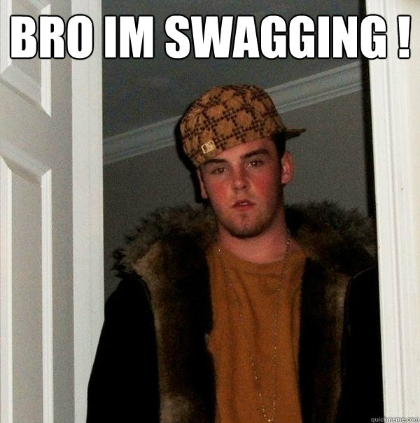 BRO IM SWAGGING !   Scumbag Steve