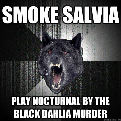 Smoke salvia play nocturnal by the black dahlia murder - Smoke salvia play nocturnal by the black dahlia murder  Insanity Wolf