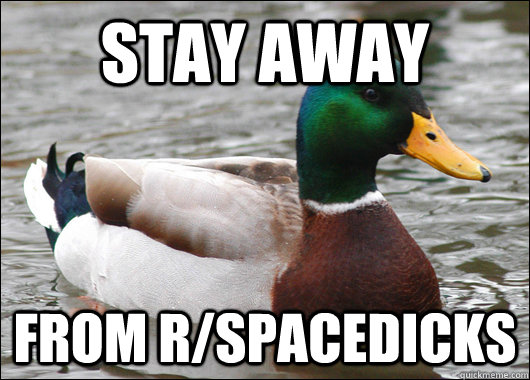 Stay away from r/spacedicks  Actual Advice Mallard