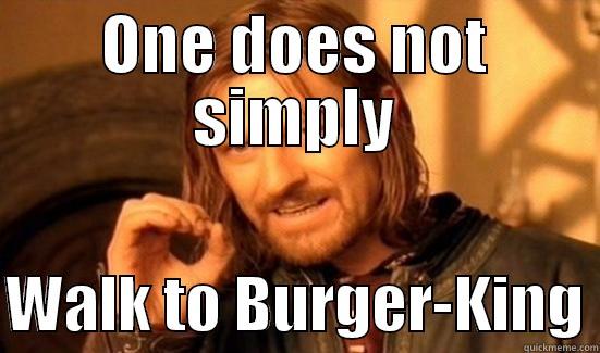 ONE DOES NOT SIMPLY  WALK TO BURGER-KING Boromir