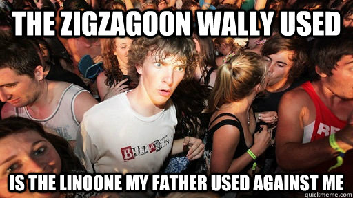 The zigzagoon Wally used is the linoone my father used against me  