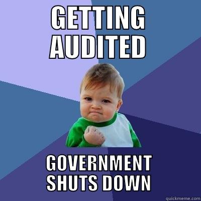 GETTING AUDITED GOVERNMENT SHUTS DOWN Success Kid