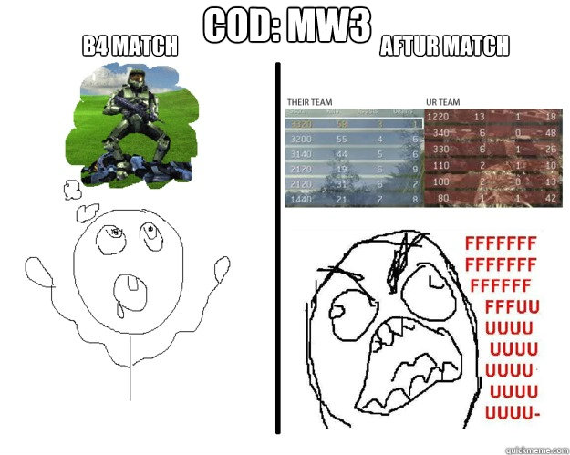 cod: mw3 b4 match aftur match  COD MW3