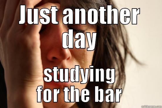 JUST ANOTHER DAY STUDYING FOR THE BAR First World Problems