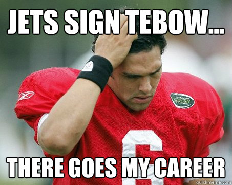 JETS SIGN TEBOW... There goes my career  Off The Mark Sanchez