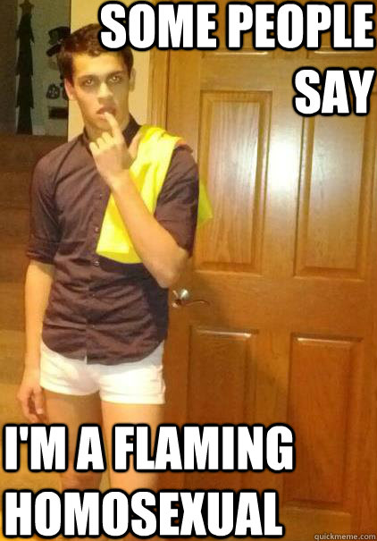 Some people say I'm a flaming homosexual  gustavo