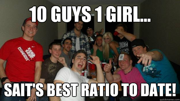 10 Guys 1 girl... sait's best ratio to date! - 10 Guys 1 girl... sait's best ratio to date!  SAIT Party