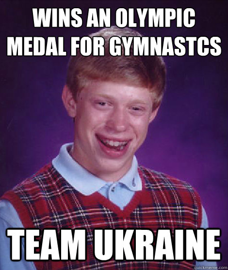 wins an olympic medal for gymnastcs team ukraine  