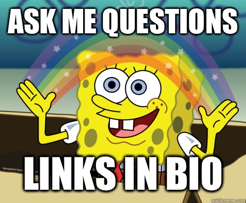 ASK ME QUESTIONS LINKS IN BIO  Spongebob rainbow