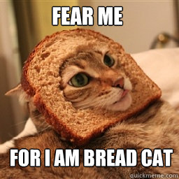 FEAR ME FOR I AM BREAD CAT  