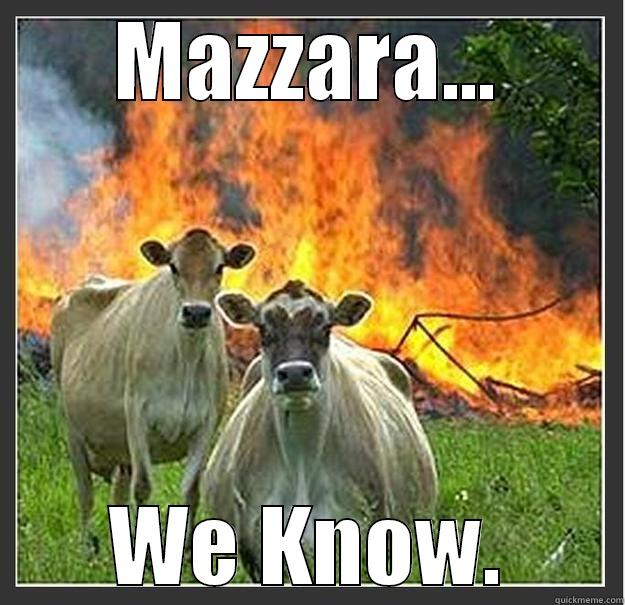 MAZZARA... WE KNOW. Evil cows