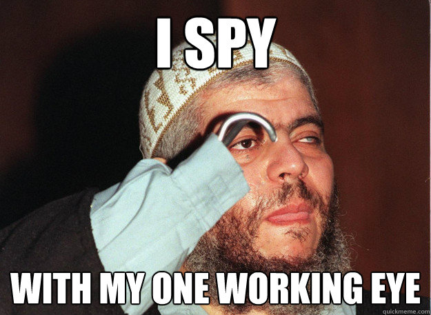 i spy with my one working eye - i spy with my one working eye  Misc