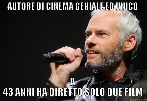 Only two - AUTORE DI CINEMA GENIALE ED UNICO A 43 ANNI HA DIRETTO SOLO DUE FILM Misc
