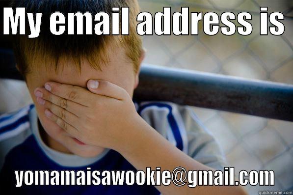 Unprofessional Email Address - MY EMAIL ADDRESS IS  YOMAMAISAWOOKIE@GMAIL.COM Confession kid