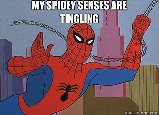 My spidey senses are tingling - My spidey senses are tingling  Spiderman