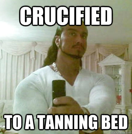 Crucified  to a tanning bed  Guido Jesus