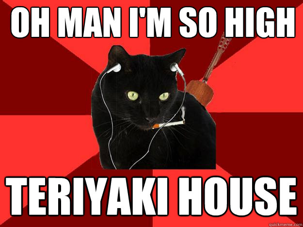 OH MAN I'M SO HIGH TERIYAKI HOUSE  Berklee Cat